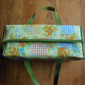 Vintage vinyl diaper bag, 1960's 1970'
